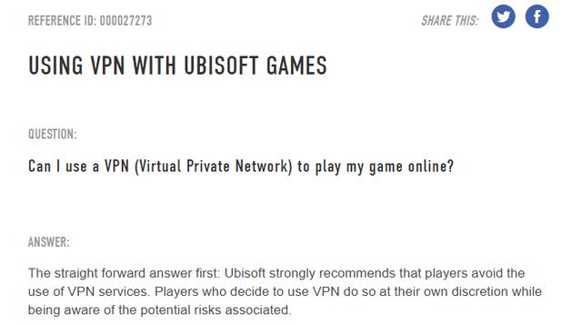 育碧警告使用VPN提前玩《全境封锁2》会被封号